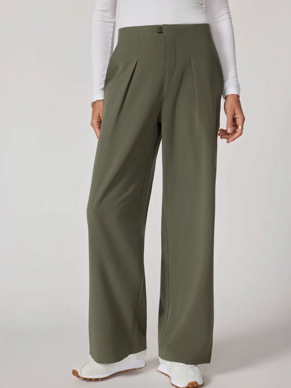 MPG Olive Green Ripstop Wide Leg Pant